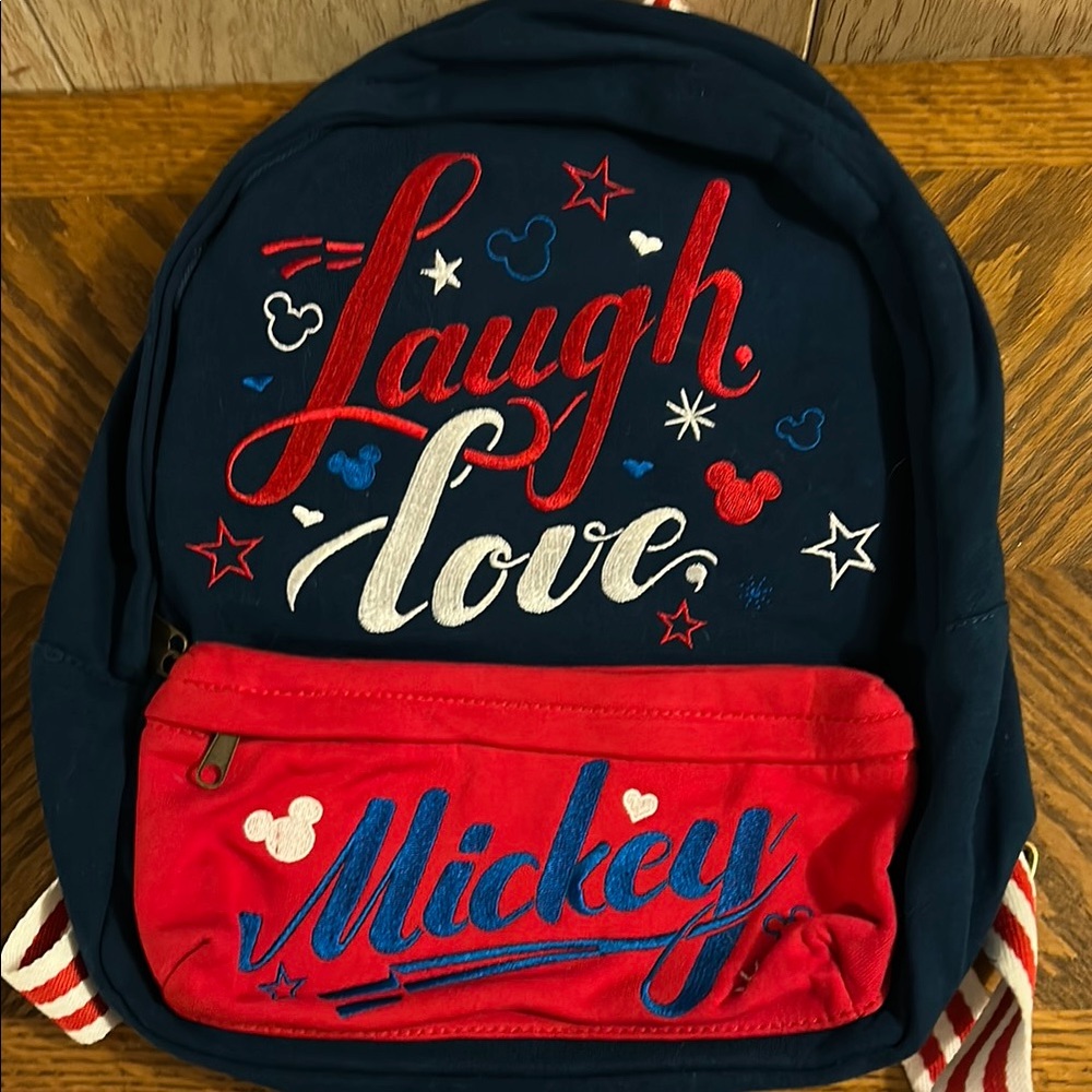 Disney Navy and Red Mickey Backpack